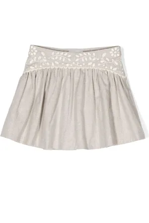 Chloé Embroidered cotton skirt