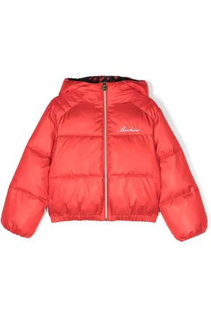 Moschino Embroidered-logo puffer jacket