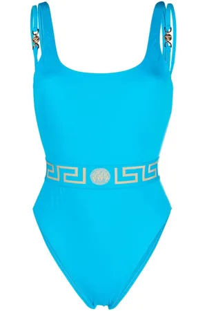 Versace Greca Border square-neck Swimsuit - Farfetch