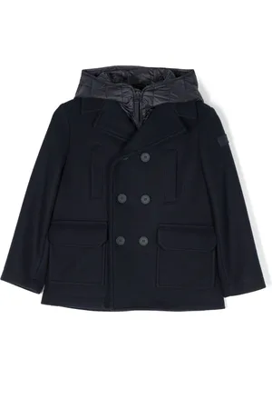 Il gufo Double-breasted hooded jacket