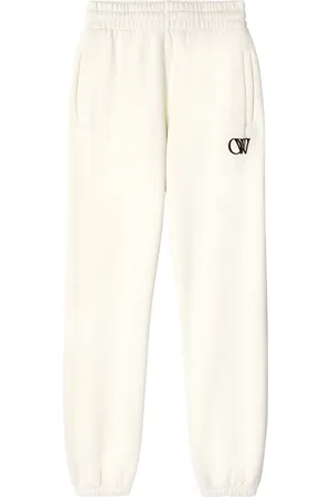 OFF-WHITE OW-print cotton track pants