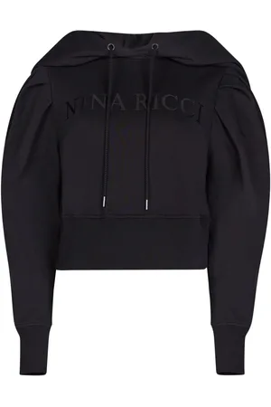 Nina Ricci Logo-embroidered cotton hoodie