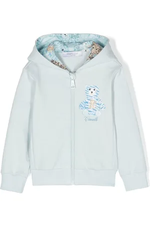 Roberto Cavalli Bear-print zip-up hoodie