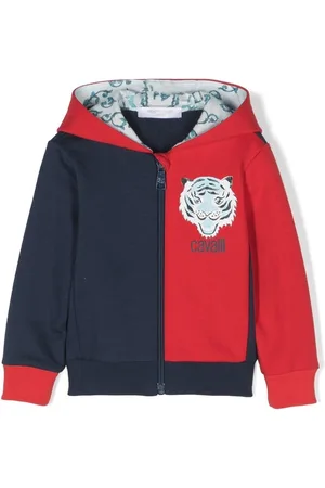 Roberto Cavalli Colour-block zip-up hoodie