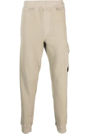 C.P. Company Logo-plaque cotton track pants