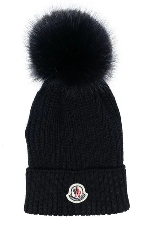 Moncler Ribbed logo-patch wool beanie
