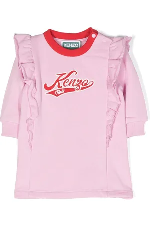Kenzo Embroidered-logo cotton dress