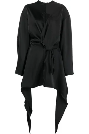 The Attico Asymmetric cut-out satin minidress