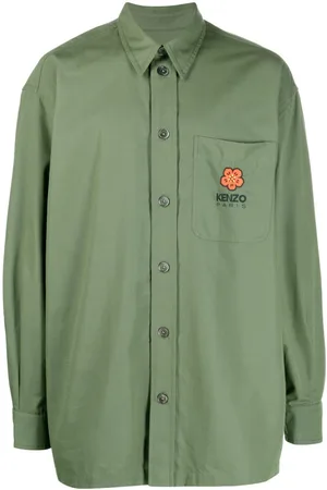 Kenzo Boke Flower-patch cotton shirt