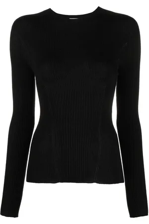 Lanvin Long-sleeve ribbed-knit top