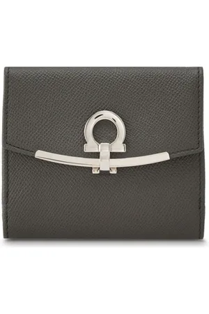 Gancini-plaque bi-fold wallet