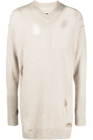 Maison Margiela Distressed-effect knitted jumper