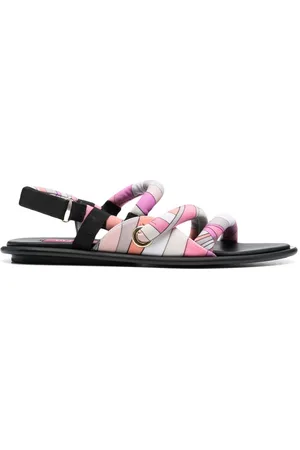 Puccini Marmo-print flat sandals