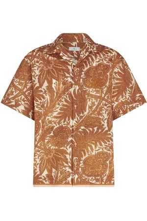 Etro Logo-embroidered cotton shirt