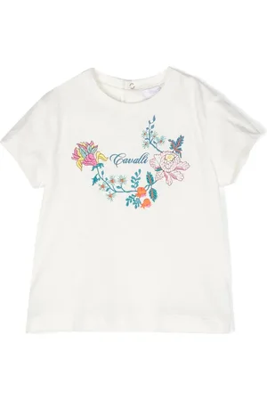 Floral monogram organic cotton t-shirt - Burberry - Girls