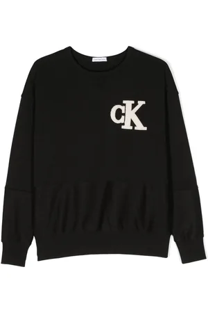 Calvin Klein Logo-patch cotton sweatshirt