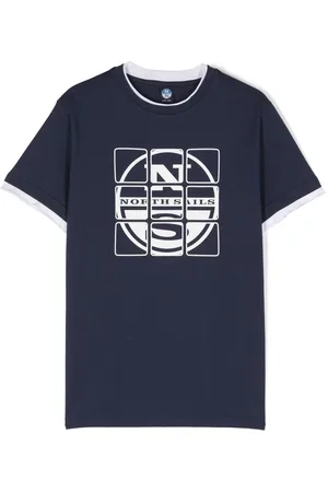 North Sails Kids logo-print Cotton T-shirt - Farfetch