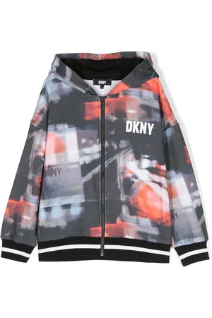 DKNY Graphic-print zip-up hoodie