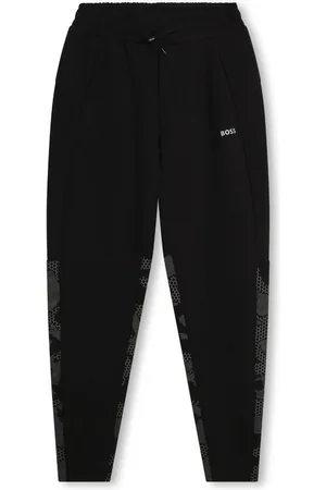 HUGO BOSS Logo-print cotton track trousers