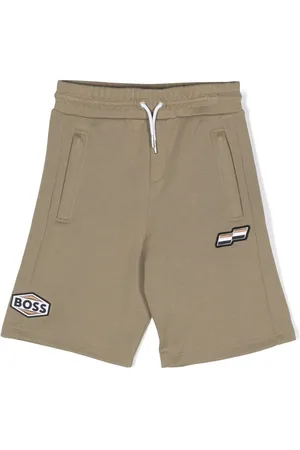 HUGO BOSS Logo-patches drawstring-waist shorts