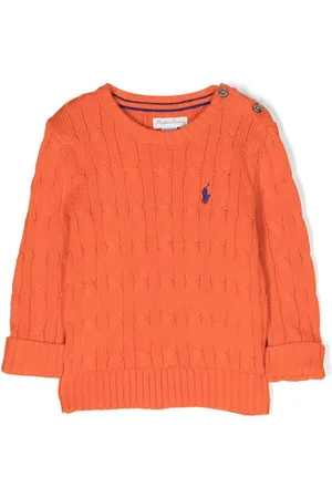 Ralph Lauren Polo-Pony patch cable-knit jumper