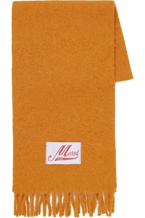 Marni Logo-appliqu?? alpaca-blend scarf