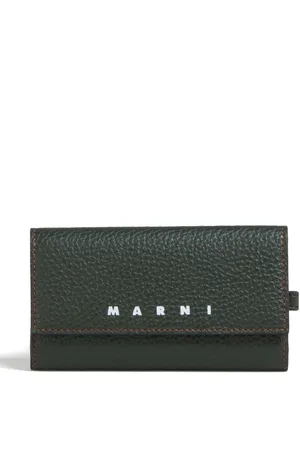 Marni Logo-print leather key case