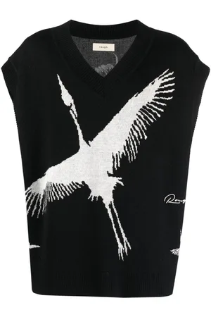 ROUGH. Patterned intarsia-knit sleeveless jumper