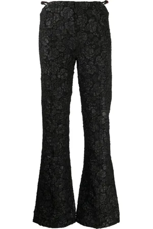 Ganni Jacquard flared trousers