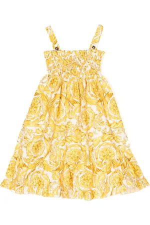 VERSACE Floral-print sleeveless dress