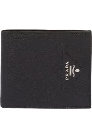 Prada Logo-plaque bi-fold wallet