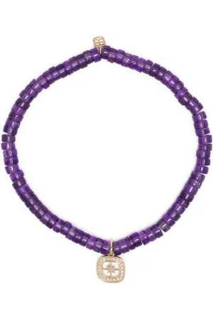 Sydney Evan 14kt yellow gold Starburst amethyst bracelet