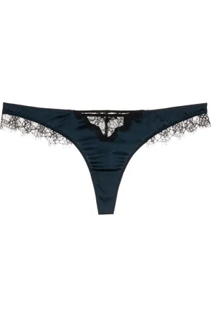Kiki de Montparnasse Lace Inset silk thong