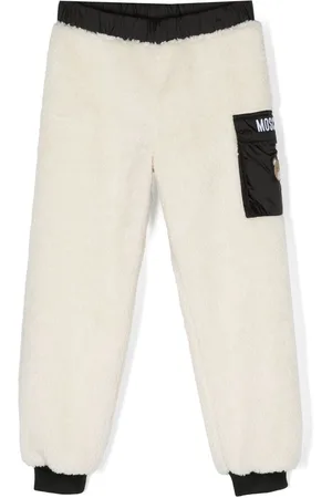 Moschino Faux-fur track pants