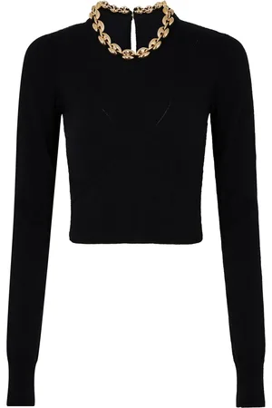 Paco rabanne Chain-link ribbed knitted top