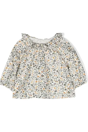 TEDDY & MINOU Floral-print cotton blouse