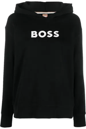 HUGO BOSS Logo-print organic cotton hoodie