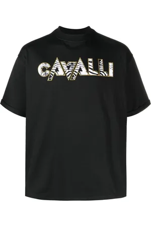 Roberto Cavalli Zebra-print logo T-shirt