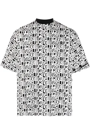 Louis Vuitton Men's White Cotton Allover Logos Printed T-Shirt