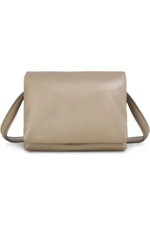 Marni Prisma clasp-fastening leather pochette