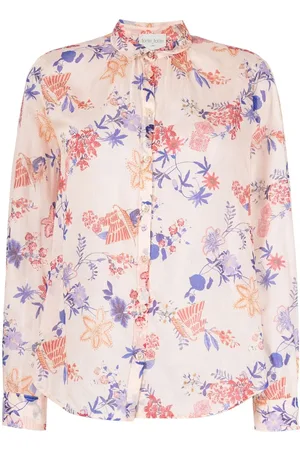FORTE FORTE Floral-print long-sleeved shirt