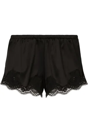 Dolce & Gabbana Lace-detailing satin-finish briefs