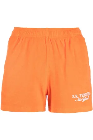 Sporty & Rich Logo-embroidered cotton shorts