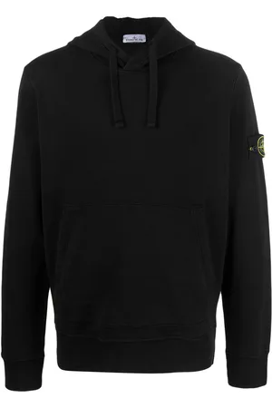 Stone Island Logo-patch cotton hoodie