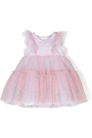 MONNALISA Round-neck flared dress