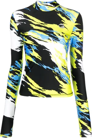 COPERNI Abstract-print high-neck top