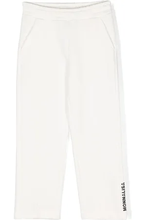 MONNALISA Logo-print elasticated-waist trousers