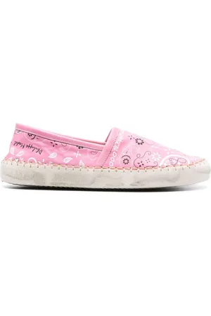 Philippe model Bandana-print leather espadrilles
