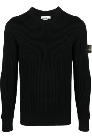 Stone Island Logo-patch knit jumper