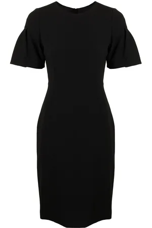 Paule Ka Crepe Satin fitted dress